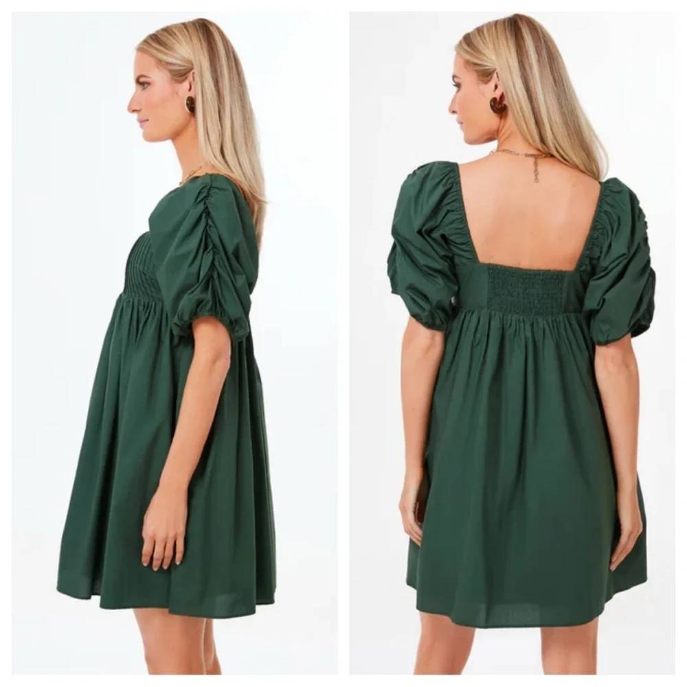 Tuckernuck Hyacinth House Sasha Mini Dress sz: S Green - Picture 3 of 7